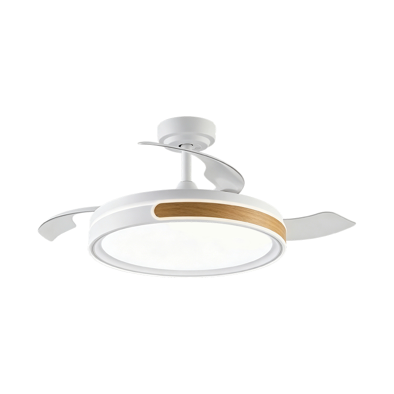 Rustik träfibrer infällbar fläktlampa Rustik träfibrer infällbar fläktlampa