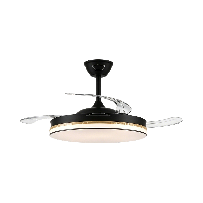 Rustik träfibrer infällbar fläktlampa Rustik träfibrer infällbar fläktlampa