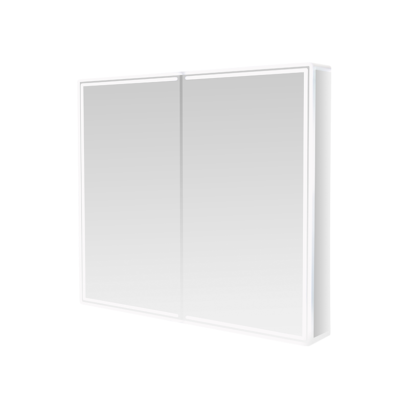 Dubbeldörr LED Smart Badrumsspegelskåp (med anti-dimma hand-swipe switch) Dubbeldörr LED Smart Badrumsspegelskåp (med anti-dimma hand-swipe switch)